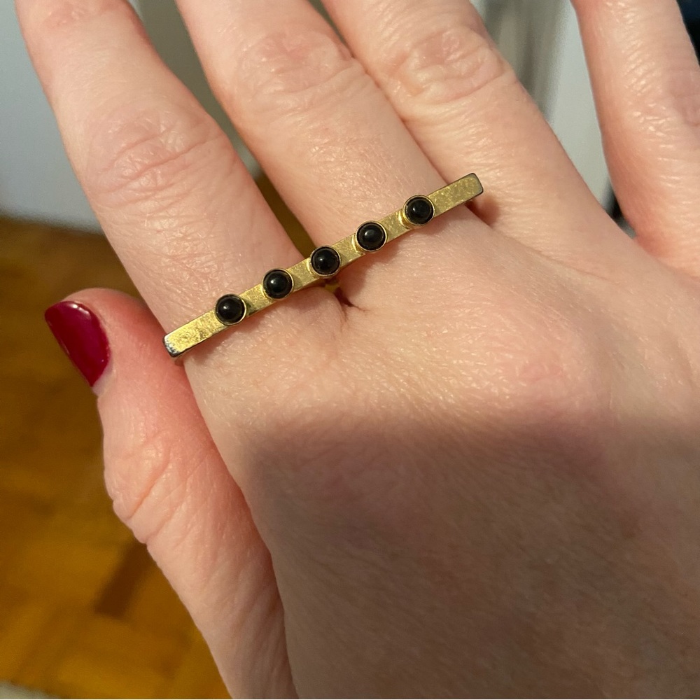 Madewell gold and black double ring